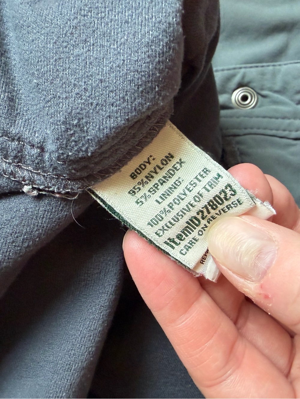 L.L.Bean Fleece Lined Pants Women’s Size 8 Gray Adjustable Waist Outdoor Hiking - Picture 5 of 7